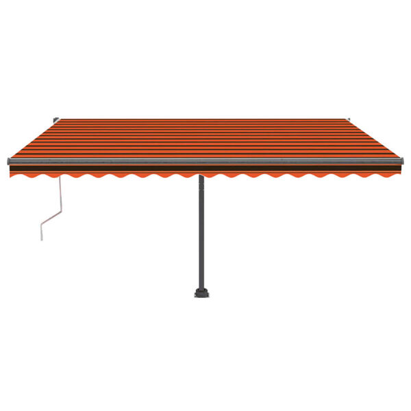 vidaXL Toldo autom&aacute;tico independente 400x300 cm laranja e castanho