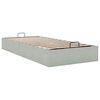 vidaXL Otomano Bed Frame No Colchão Cinzento Claro 80x200 cm Veludo