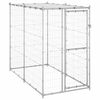 vidaXL Canil de exterior com telhado 110x220x180 cm a&ccedil;o galvanizado