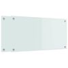 vidaXL Painel de cozinha 2 pcs Branco 80 x 40 cm vidro temperado