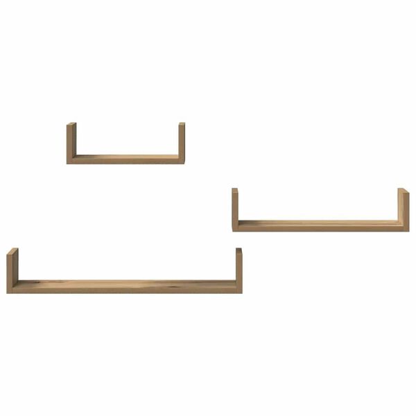 vidaXL Prateleiras parede 4 pcs derivados madeira carvalho artisiano
