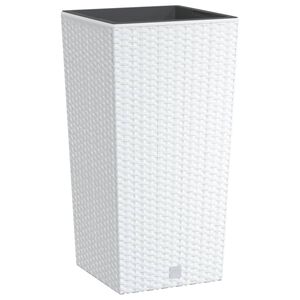 vidaXL Vaso com interior remov&iacute;vel 11/26,5 L vime PP branco