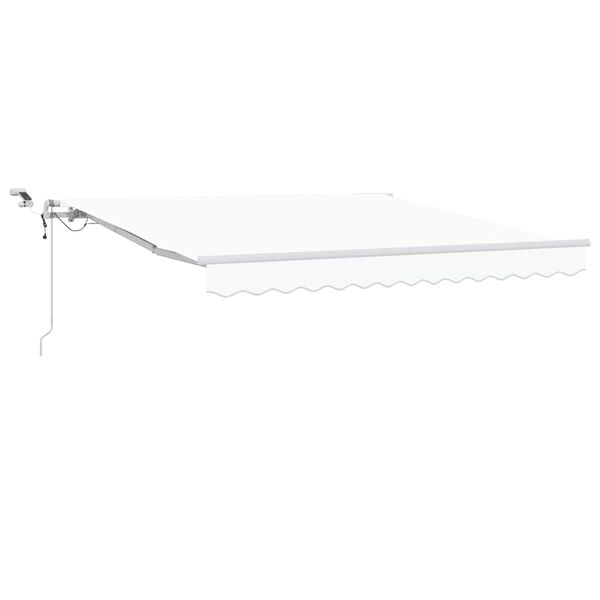 vidaXL Toldo Retr&aacute;til Branco 300 x 250 cm Poli&eacute;ster e Metal