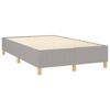 vidaXL Cama boxspring com colch&atilde;o 120x190 cm tecido cinzento-claro