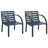 vidaXL Cadeiras de jardim 2 pcs madeira cinzento