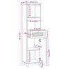 vidaXL Arm&aacute;rio de Banheiro Branco 38 x 33 x 160 cm Madeira processada