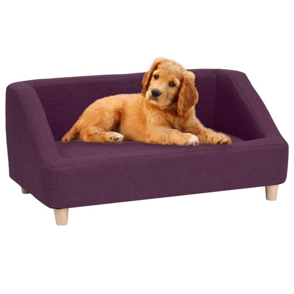 vidaXL Sof&aacute; para c&atilde;es 85x50x39 cm linho bord&ocirc;