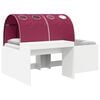 vidaXL Cama com T&uacute;nel 4 pcs Carvalho Artisian e Vermelho