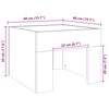 vidaXL Mesa de cabeceira com luzes LED Infinity 40x40x30 cm branco