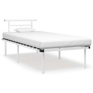 vidaXL Estrutura de cama metal 90x200 cm branco