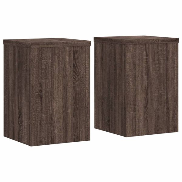 vidaXL Suportes p/ plantas 2 pcs 20x20x30 cm derivados madeira