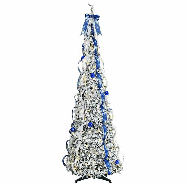 vidaXL &Aacute;rvore de Natal Artificial com 150 LEDs Branco 180 cm PVC