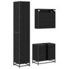 vidaXL Conjunto de M&oacute;veis para Banheiro com porta 3 pcs Carvalho Preto