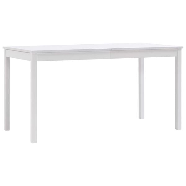 vidaXL Mesa de jantar 140x70x73 cm madeira de pinho branco