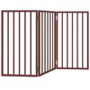 vidaXL Port&atilde;o para c&atilde;es dobr&aacute;vel 3 pain&eacute;is 150 cm &aacute;lamo castanho