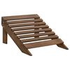 vidaXL Cadeira de jardim e otomano Adirondack 2 lugares abeto castanho