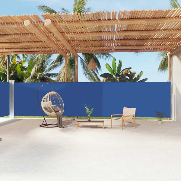 vidaXL Toldo lateral retr&aacute;til 180x1200 cm azul
