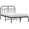 vidaXL Estrutura de cama com cabeceira 120x200 cm metal preto