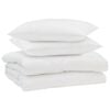 vidaXL Edredom de Ver&atilde;o Simples 3 unid. Branco Microfibra