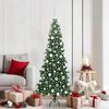 vidaXL &Aacute;rvore de Natal artificial de canto Verde 180 cm PVC e Metal