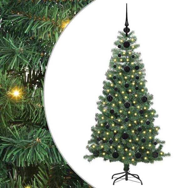 vidaXL &Aacute;rvore de Natal com 150 LEDs com suporte Verde 120 cm PVC