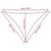 vidaXL Para-sol estilo vela tecido oxford triangular 4x5x5 m bege