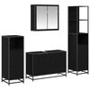 vidaXL Conjunto de M&oacute;veis para Banheiro com porta 4 pcs Carvalho Preto
