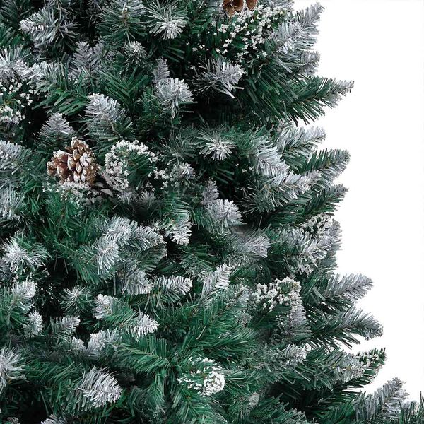 vidaXL &Aacute;rvore Natal artificial com LEDs e bolas e pinhas 240 cm