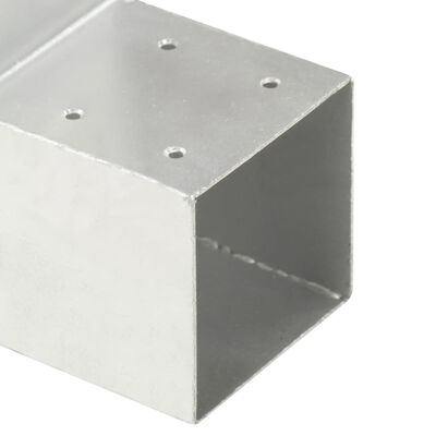 vidaXL Base para poste em forma de L 101x101 mm metal galvanizado