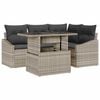 vidaXL Conjunto de Sof&aacute; de Jardim 5 unid. Cinzento-claro vime PE