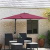 vidaXL Guarda-sol de Jardim Vermelho Bordeaux 248,5 x 247,5 x 160 cm