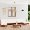 vidaXL 8 pcs conjunto lounge de jardim c/ almofad&otilde;es ac&aacute;cia maci&ccedil;a