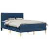 vidaXL Estrutura de cama com colch&atilde;o Azul 120 x 200 cm tecido