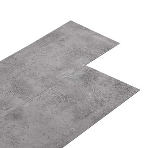 vidaXL Placa de Piso Autoadesiva Cimento Marrom 4,46 m&sup2; 32 unid. PVC