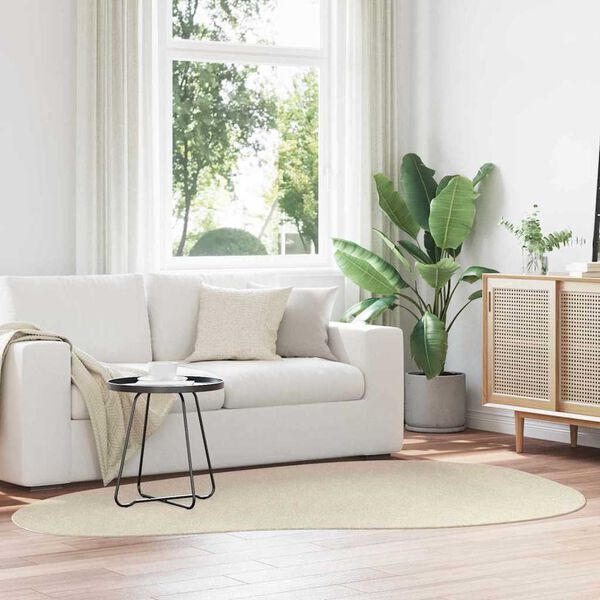 vidaXL Tapetes de &aacute;rea HUARTE Bege 160 x 230 cm Poli&eacute;ster