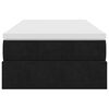 Estrutura de cama otomana vidaXL com colch&atilde;o preto 100x200cm Veludo