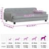 vidaXL Cama para cães 90x53x30 cm veludo cinzento-claro