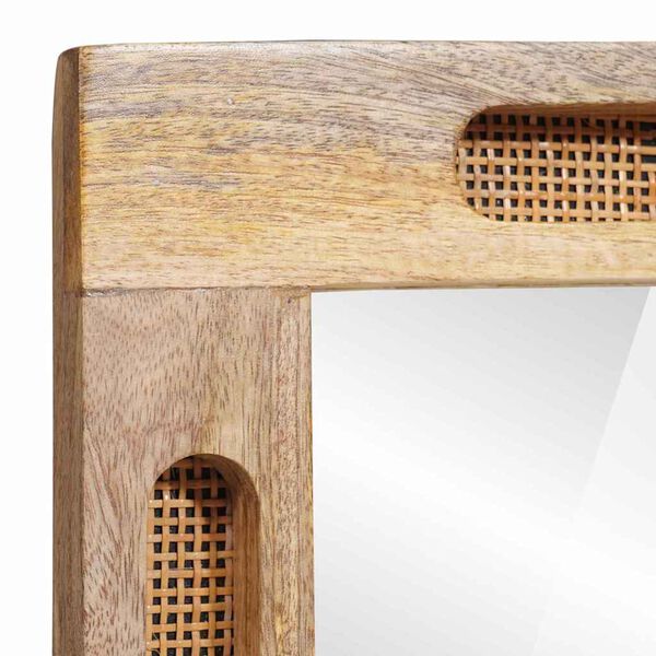 vidaXL Espelho de banheiro com espelho Castanho 50 x 2,5 x 70 cm