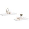 vidaXL Prateleiras de parede suspensas 2 pcs 60x23,5x3,8cm MDF branco
