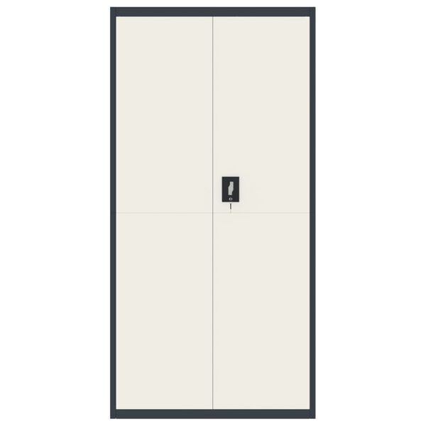 vidaXL Arquivador 90x40x180 cm a&ccedil;o antracite e branco