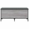 vidaXL Banco arruma&ccedil;&atilde;o 102x42x45 cm derivados madeira cinzento sonoma