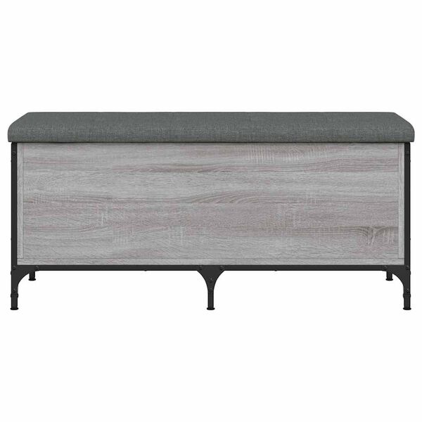 vidaXL Banco arruma&ccedil;&atilde;o 102x42x45 cm derivados madeira cinzento sonoma