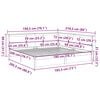 vidaXL Cama com estante sem colch&atilde;o 180x200 cm pinho maci&ccedil;o