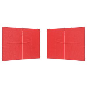vidaXL Lateral de Tenda para Festa 2 unid. 300 x 195 cm Vermelho