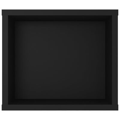 vidaXL Móvel de TV para parede 100x30x26,5 cm contraplacado preto