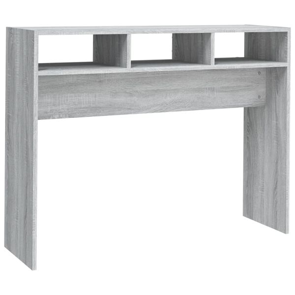 vidaXL Mesa consola 105x30x80 cm derivados de madeira cinzento sonoma