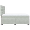 vidaXL Cama com molas/colch&atilde;o 160x200 cm veludo cinzento-claro