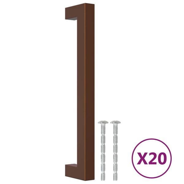 vidaXL Puxadores para m&oacute;veis 20 pcs 160 mm a&ccedil;o inoxid&aacute;vel bronze