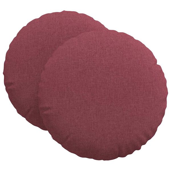 vidaXL Almofadas de Assento 2 pcs Vinho Vermelho &Oslash;80 x 29 cm tecido