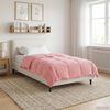 vidaXL Duvet de Ano Inteiro Colchonete Rosa 155 x 200 cm Microfibra
